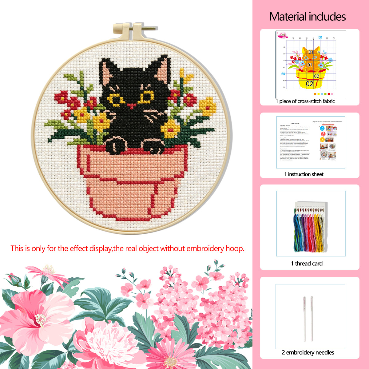 Punto de Cruz Mona Lisa Edición Internacional Colección de Gatos Adorables Éxito de Ventas en Amazon Punto de Cruz de Dibujos Animados image 10