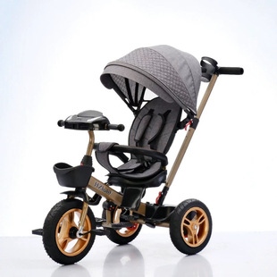 Children's Tricycle Two-Way Reclining Baby Stroller Kidsren's Bicycle 1-3-6 Years Old Baby Lightweight Bicycle
