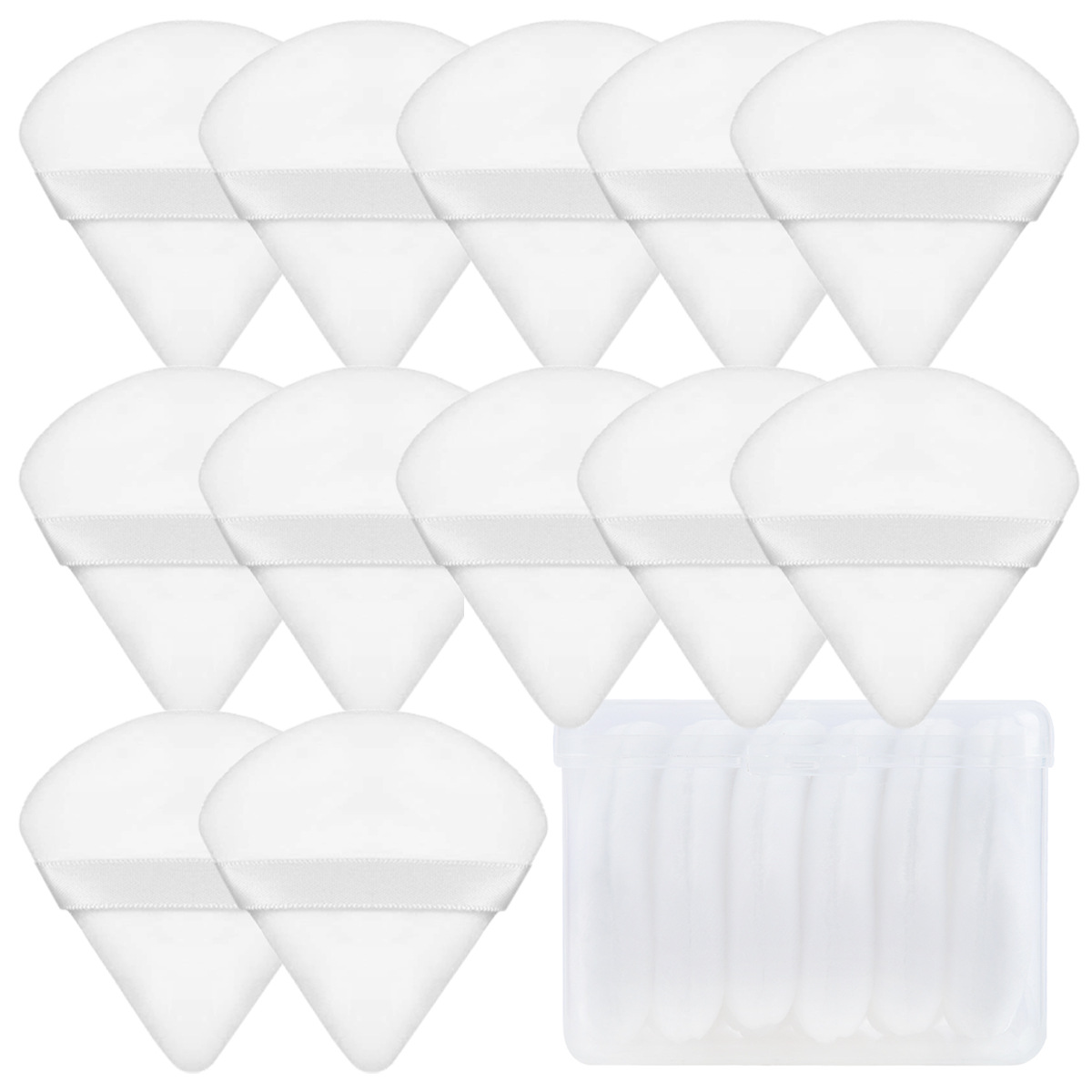 Fábrica de Zhuoerya triangular esponja de cristal polvo de polvo de floquete de maquillaje mayorista polvo de floquete de maquillaje personalizado