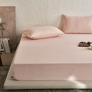 Class A Full Extinction Thickened Milk Velvet Coral Velvet Warm Bed Hat Three-piece Bed Hat Pillowcase Winter Bedding 6