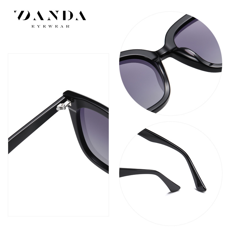 Nuevas gafas de sol de hoja hechas a mano, gafas de sol polarizadas de moda femenina, PS6604, gafas de sol anti-ultravioleta de conducción