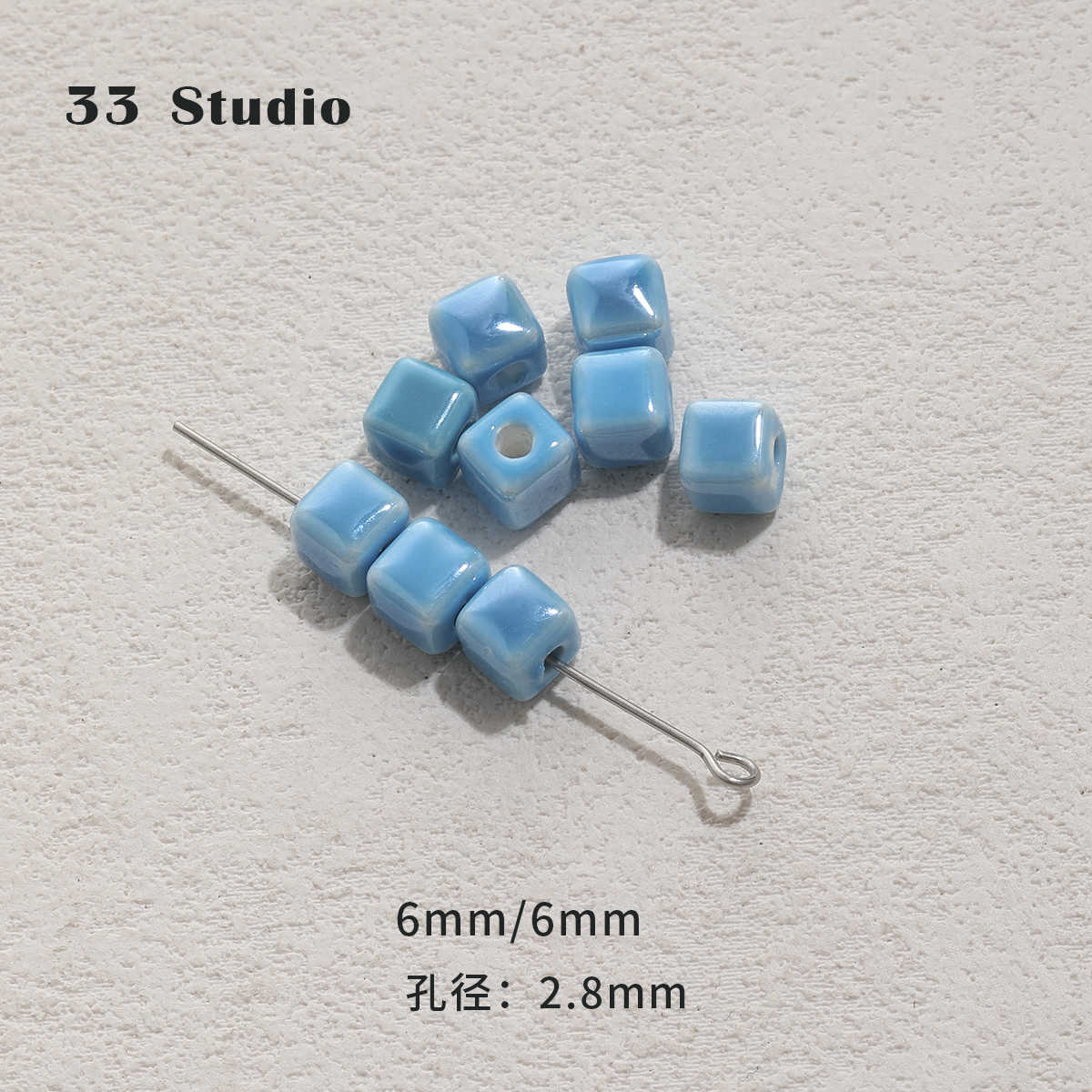 #33 6mm Ceramic beads Deep Blue (1)