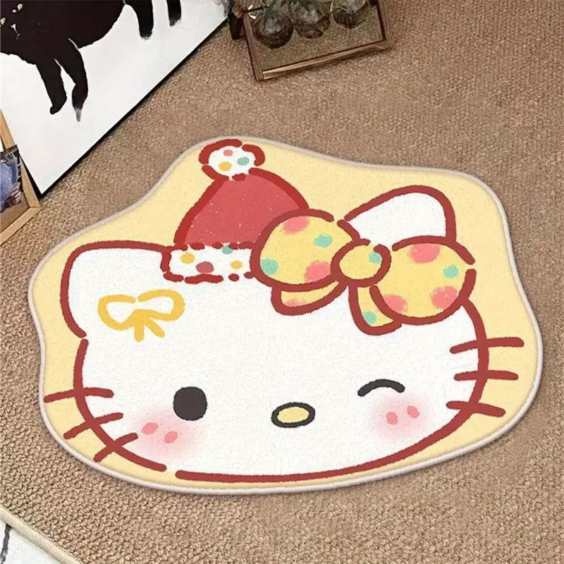 凯蒂猫浴室地垫柔软仿羊绒卫生间吸水垫可爱卡通卧室隔凉脚垫TEMU|undefined