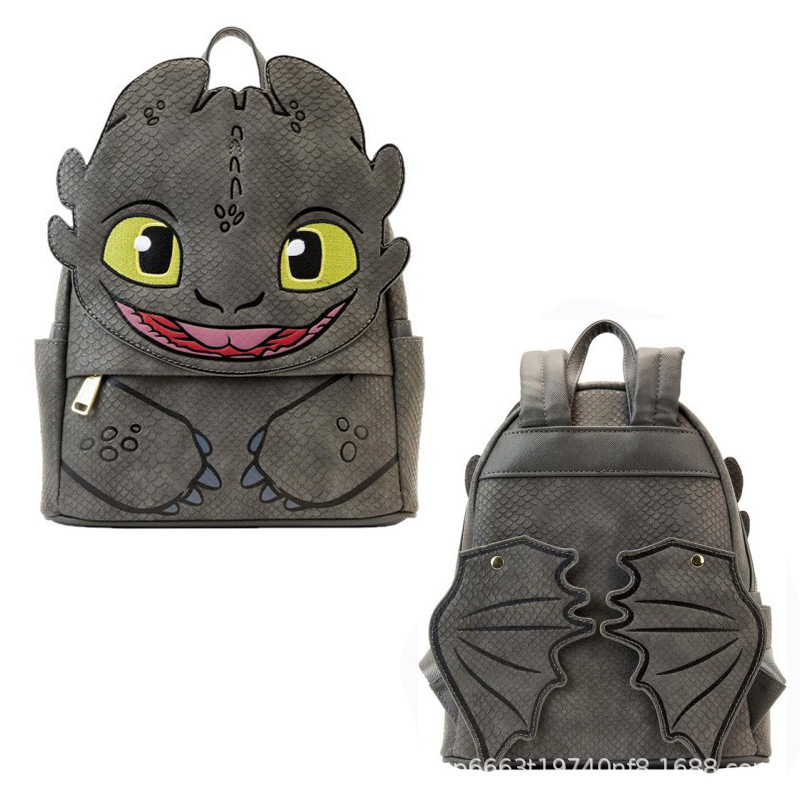 How to Train Your Dragon Toothless Loungefly Anime Backpack Fashionable Trendy Casual Unisex Backpack