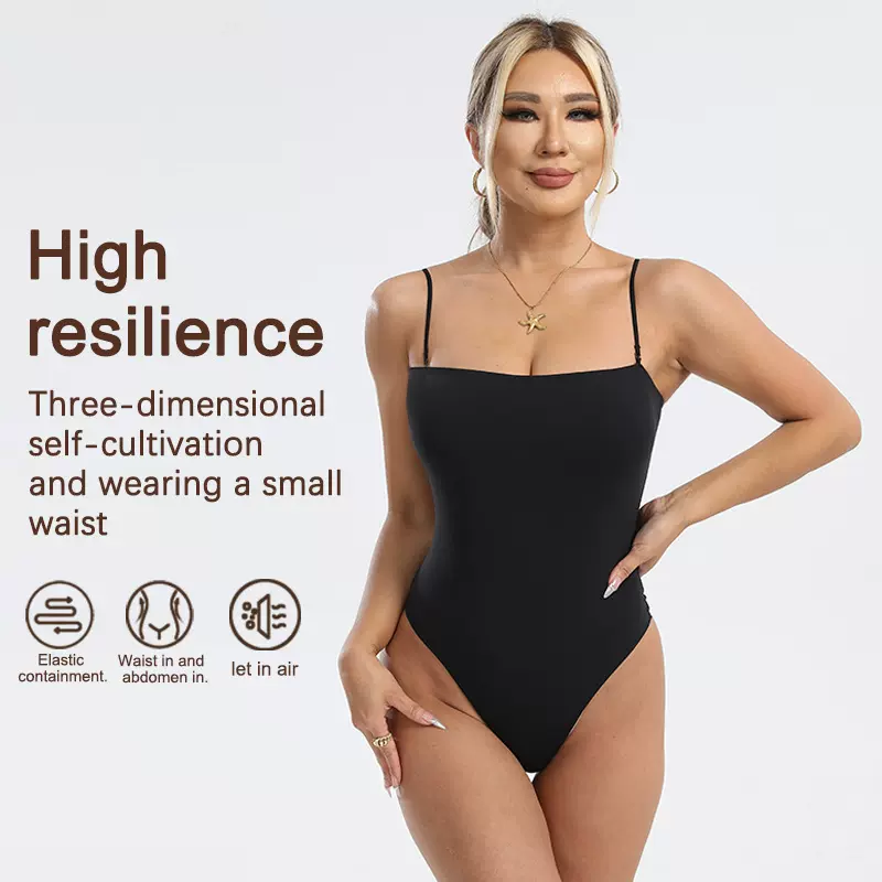 欧美跨境性感SK连体衣收腹吊带可调节紧身美体三角裆塑身连体衣女