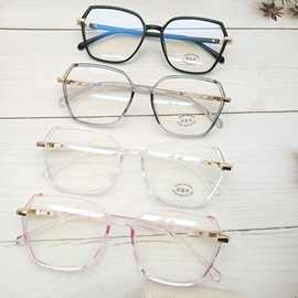 超轻TR90眼镜男女可配镜片近视平光镜透明眼镜框大脸显瘦黑色方形