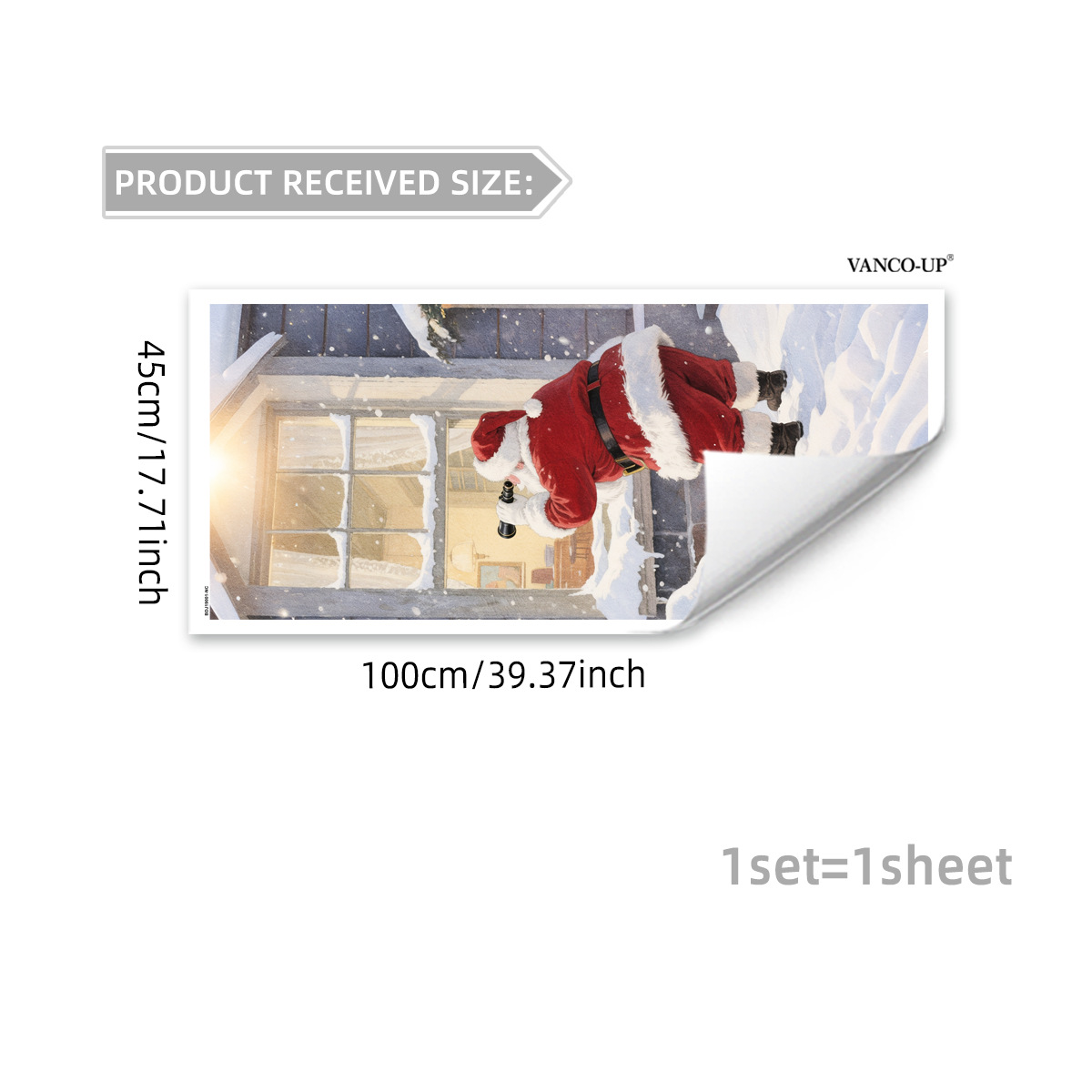 Santa Claus Window Wall Sticker For Home And Store Decoration_voghion.com