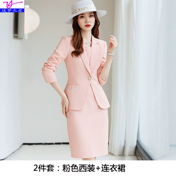 Fuchsia classic suit jacket, dress