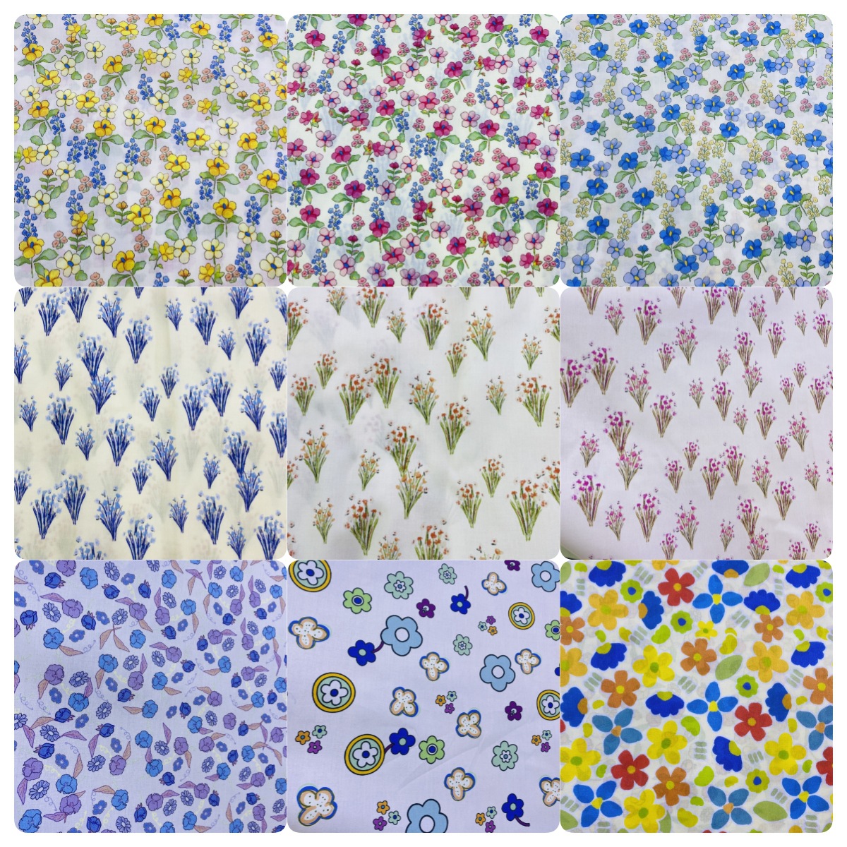 田园风小清新数码印花布 全棉60支府绸印花 童装女装服装面料