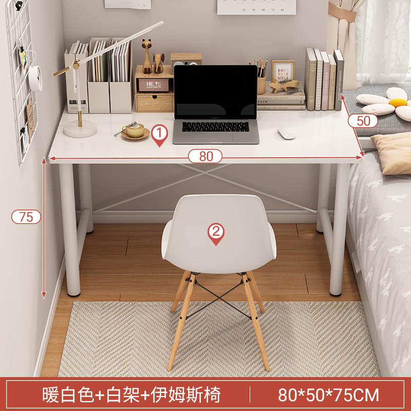 Escritorio simple casa Mesa chica dormitorio simple ins computadora escritorio pequeño apartamento mesa de estudio MESA de maquillaje blanco