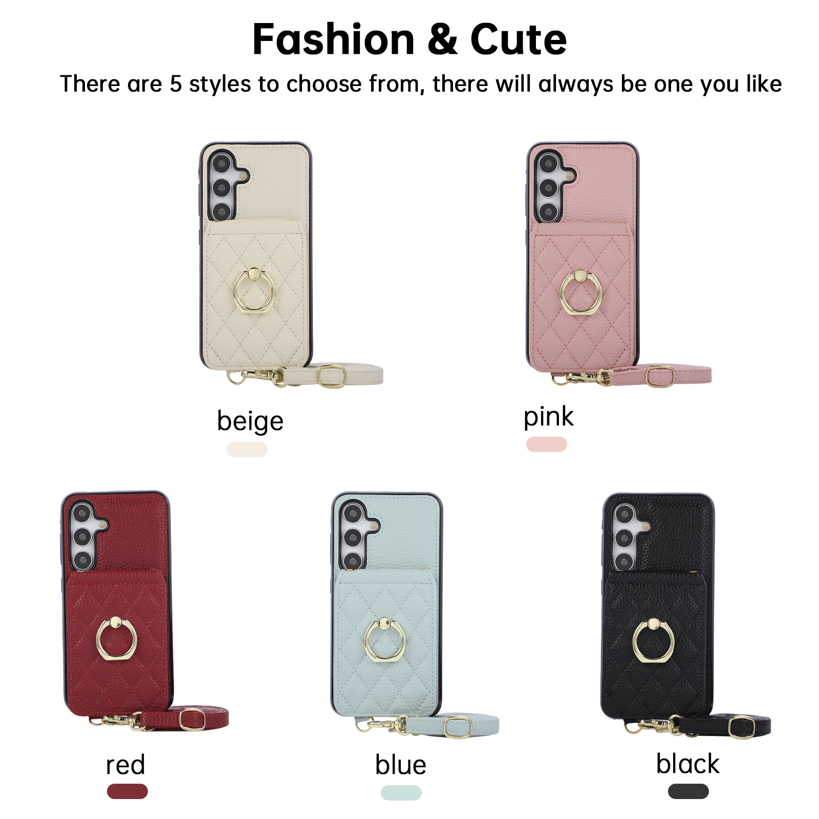 Funda de cuero con correa para colgar y tarjetero samsung s25 a56_voghion.com
