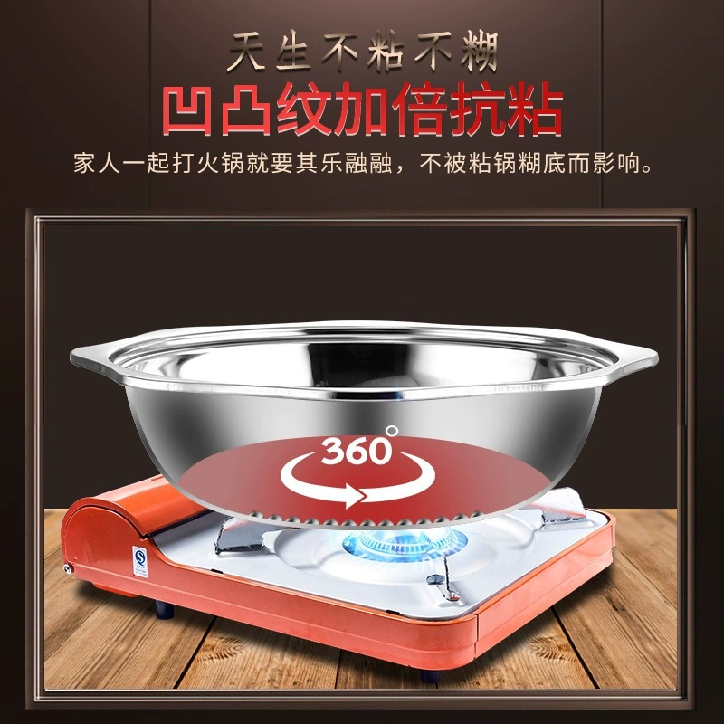 清湯鍋吃火鍋家用鍋電磁爐專用加厚火鍋鍋具商用不鏽鋼八角火鍋盆