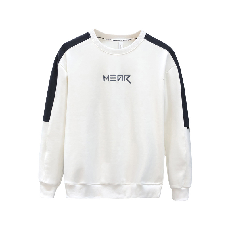 Einfaches Spleiß-Sweatshirt für Herren, trendige Marke, vielseitiges Herbst-Winter-Unterhemd, neue Langarmshirts für Herren_voghion.com