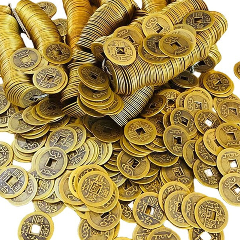Copper Coins Ancient Coins Kangxi Shunzhi Qianlong Tongbao Scattered Coins Pure Brass Five Emperors Money Genuine Threshold Six Emperors Gate