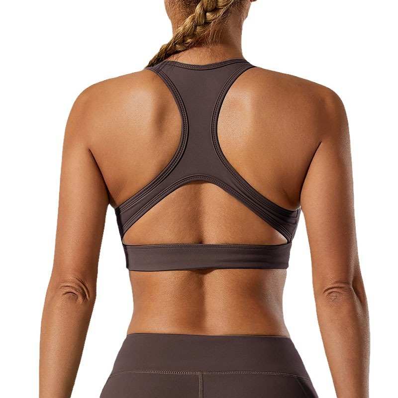 Comercio exterior Europa y América sexy desnudo yoga sujetador deportivo desgaste exterior correr hermosa espalda fitness ropa interior deportiva de yoga ajustada