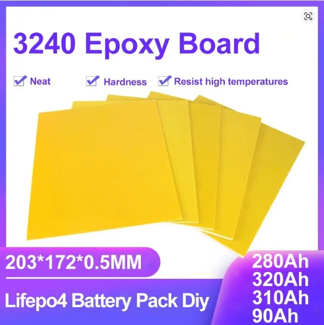 Cross-Border 3240 Yellow Epoxy Board G10 Board Lithium Battery Insulation High Temperature Resistant Processing Engraving Distribution Box Insulation Board