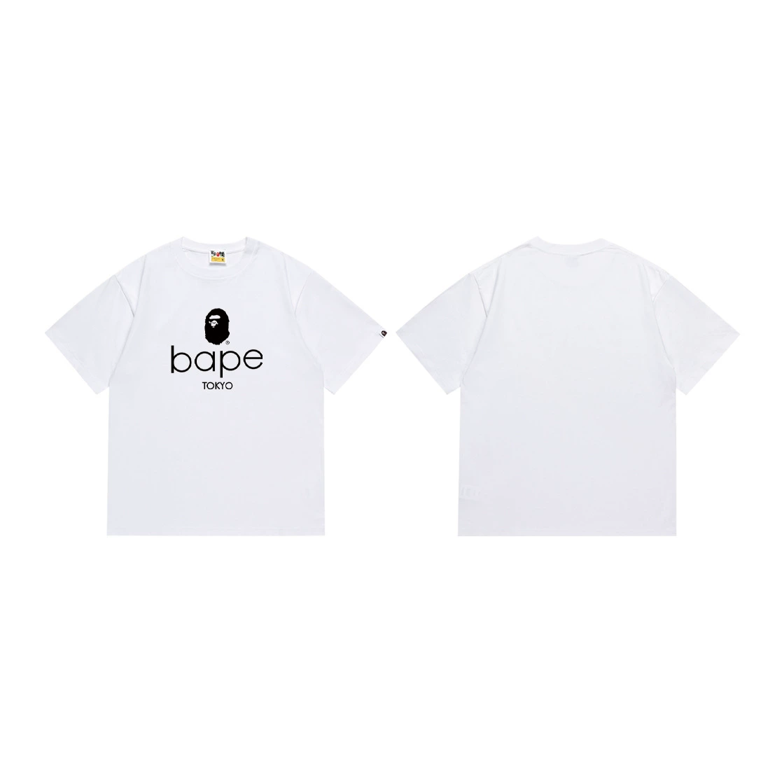 Короткая футболка повседневная с коротким рукавом (BAPE) двойной пряжи унисекс, разноцветная и размеры S–XXL