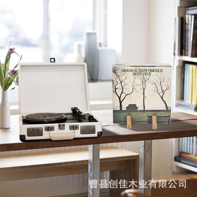 シンプルな木製レコードラックデスクトップ垂直雑誌アルバム収納ラック絵本読書本棚ビニールレコードラック|undefined