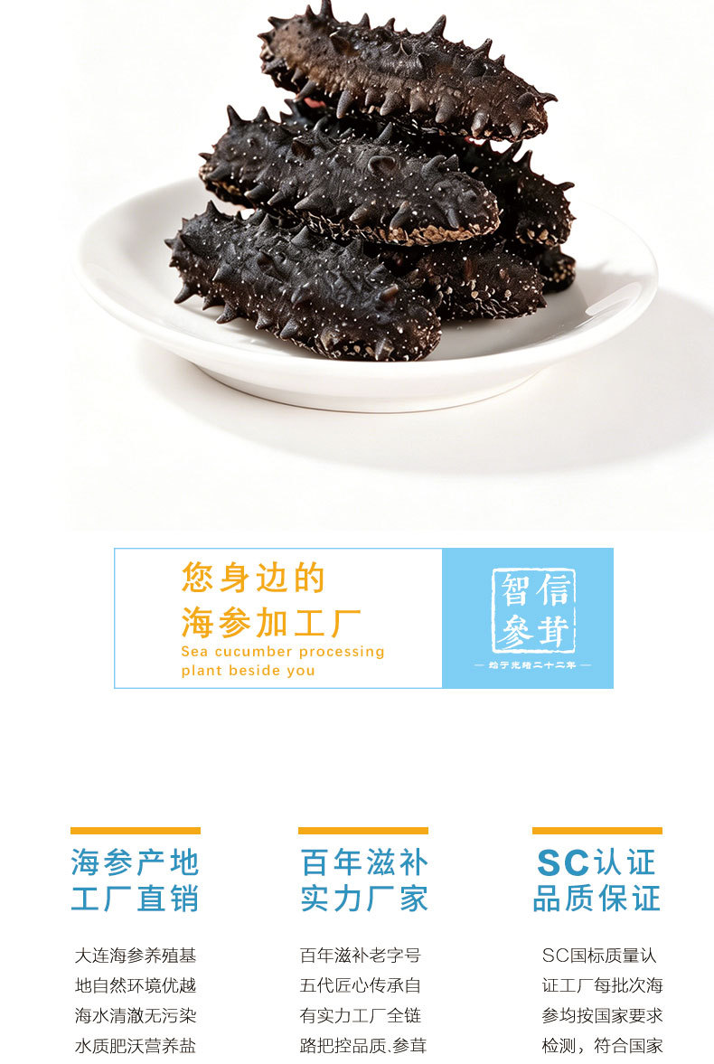 Ready to Eat Sea Cucumber Liaoning Stichopus Frozen Cooked 500g key features