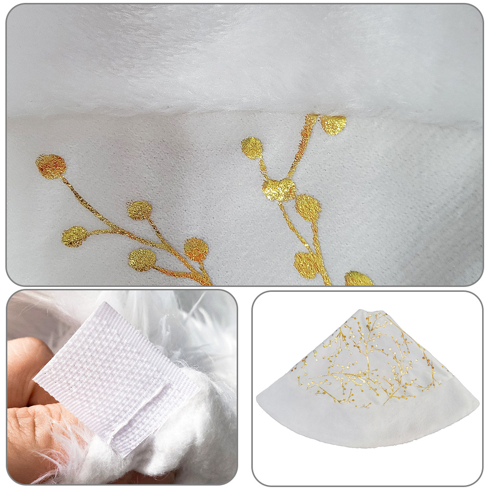 Amazon transfronterizo nueva costura estampado en caliente falda del árbol de Navidad Decoraciones árbol de Navidad árbol Grupo de suministros de decoración