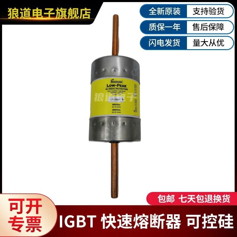美国BUSSMANN延时保险丝 LOW-PEAK熔断器 LPJ-300SP 300A 600V