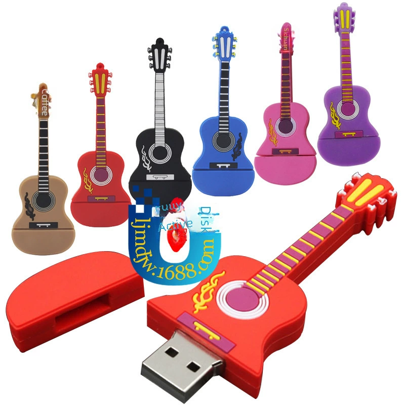 Картинка USB-флешка, музыкальные инструменты, электронная скрипка ПВХ, гитара, микрофон, классическое пианино, 64Гб, подарок на день рождения