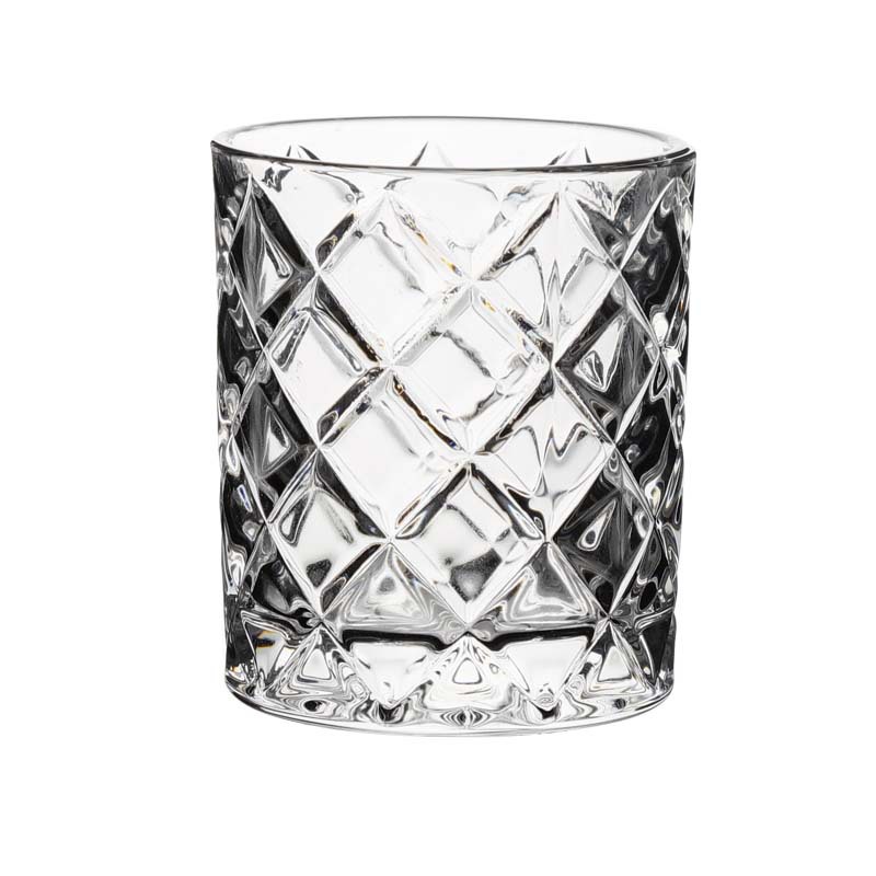 Dos o dos vasos de vino blanco, vasos de vidrio tallados con patrón de diamante, vasos de licores caseros, vasos de vino de estilo nórdico, vasos de vino pequeños