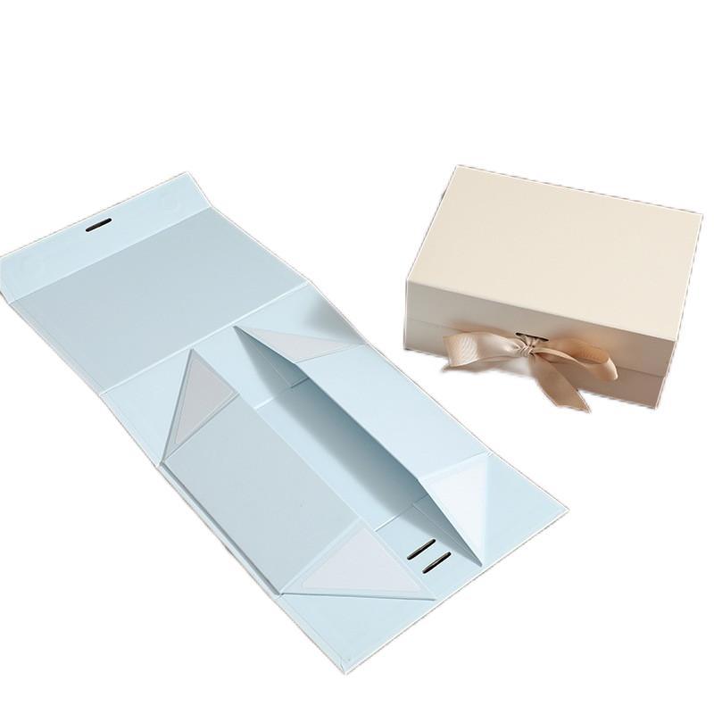 Caja de regalo plegable de una pieza Xi Yin imán negro Flip caja de regalo en blanco caja de regalo de vacaciones caja de regalo de embalaje de zapatos y ropa