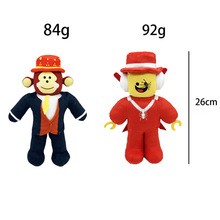 跨境新品steal a brainrot jandel戴红帽子的黑猴子周边毛绒公仔