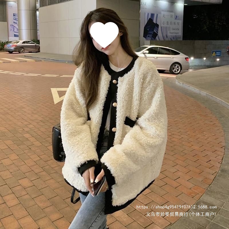 Women's Thick Lambswool Warm Coat, 2026 Winter New Style, Chanel-inspired Design, Chic and Youthful Top