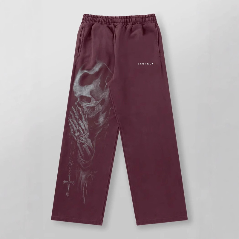 Youngla American-Style Trendy Men's Sweatpants Joggers Sports Fitness Straight Loose Wide-Leg Pants New Model