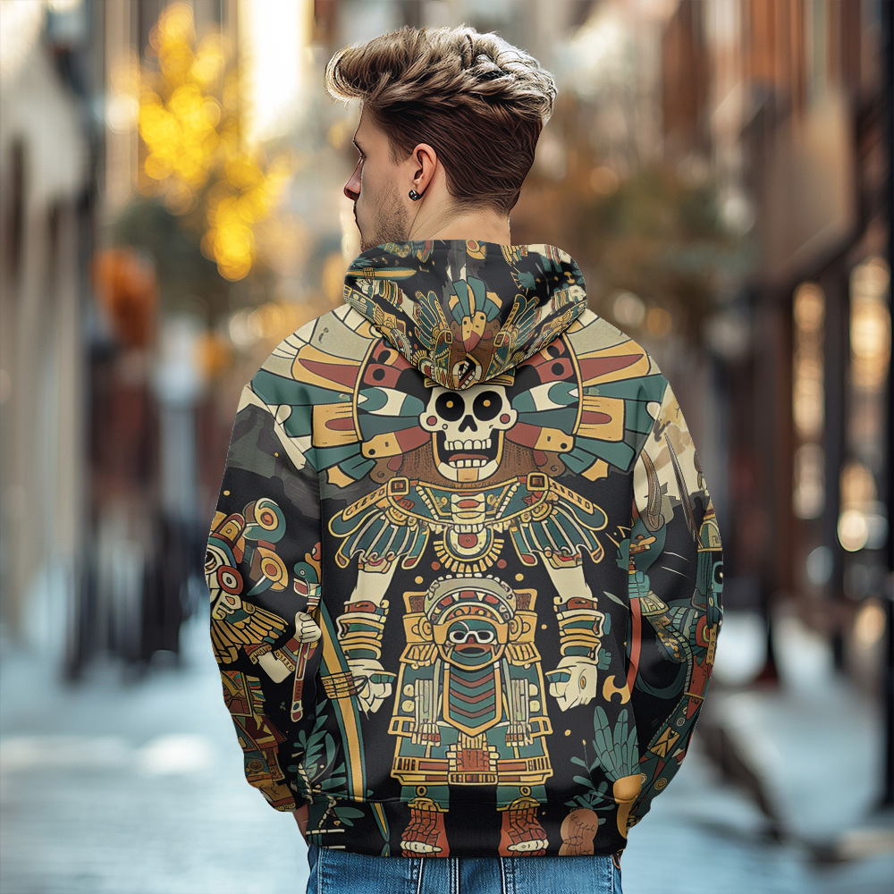 Cardigan con cappuccio da uomo con zip per inverno_voghion.com
