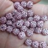 Ceramics, white beads, suitable for import, 10mm, diamond encrusted