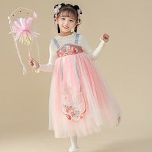 伊娃布衣冬季新品漢服改良女童古裝女孩中國風甜美可愛針織連衣裙