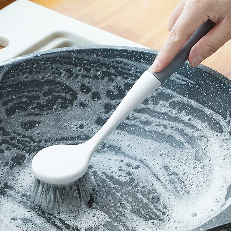 Щетка для горшка с длинной ручкой Бытовая маленькая щетка не повредит щетка для горшка артефакт кухонная антипригарная сковорода щетка для обеззараживания щетка для посуды