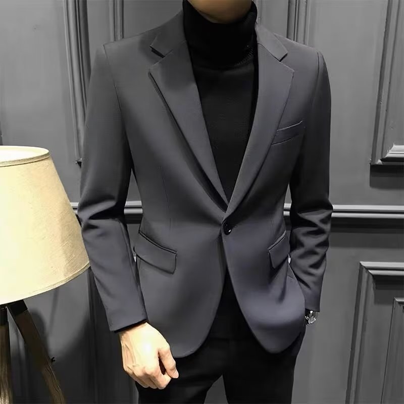 小スーツins潮メンズジャケット春秋軽熟トレンド高級感カジュアルゆるい揚げ街シングルスーツ上着|undefined