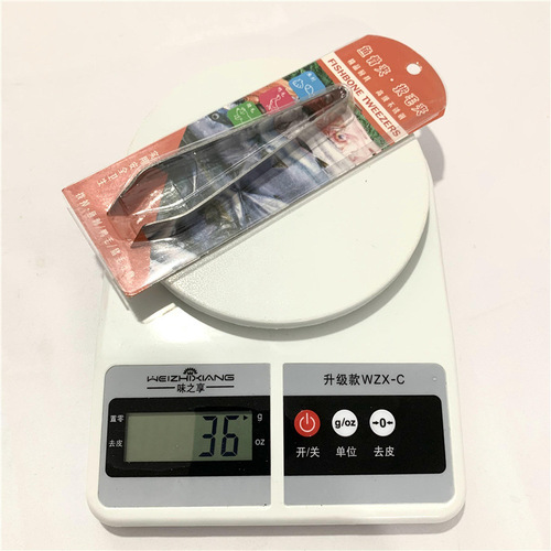 Stainless steel fish bone clip hair plucking clip household pig hair clip hair plucking device oblique type chicken duck goose feather pliers tweezers