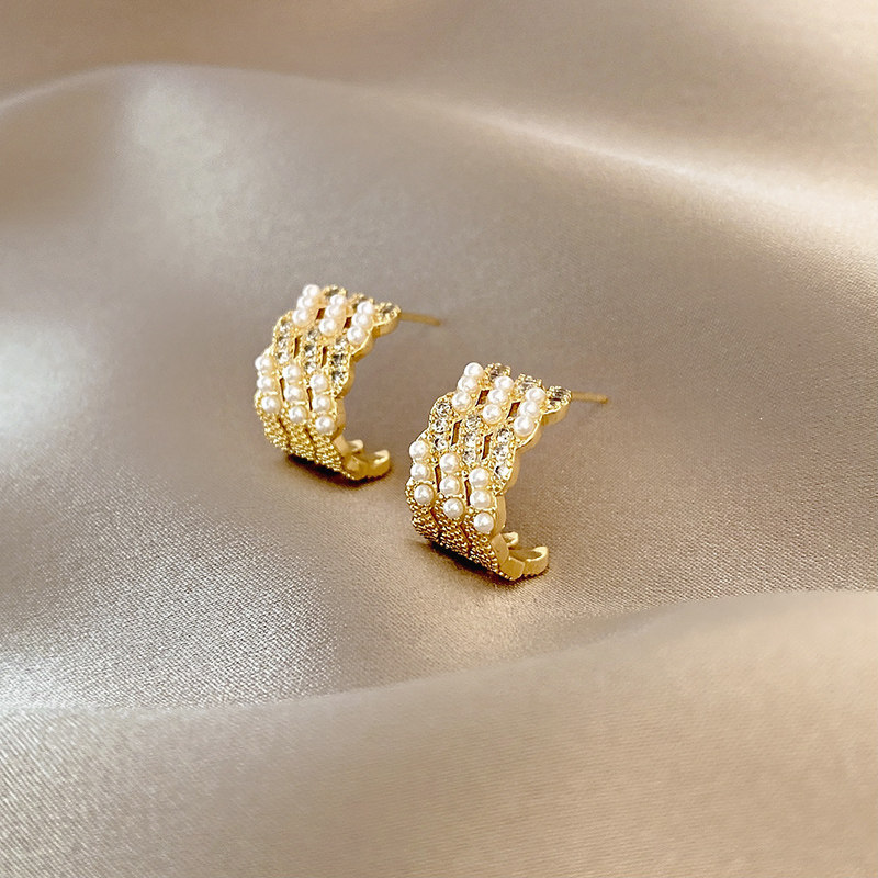 E4184 gold earrings (pair)