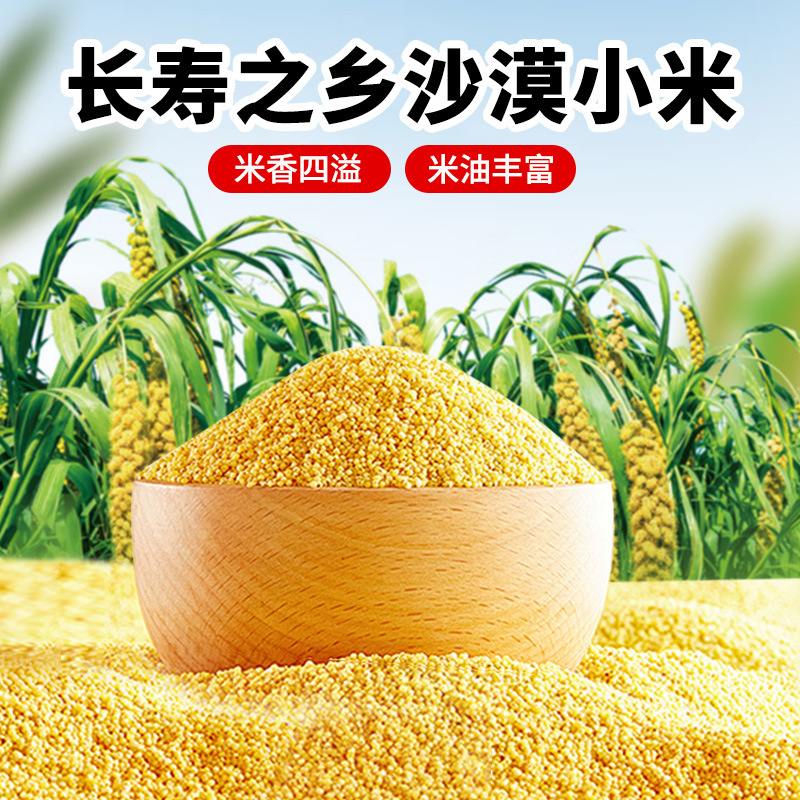 粥师傅长寿之乡沙漠小米新米2.5kg圆润饱满营养丰富健康食品