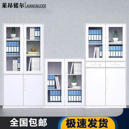 Steel iron file cabinet, thickened office document cabinet, archival cabinet with lock, financial certificate cabinet, low cabinet, storage cabinet