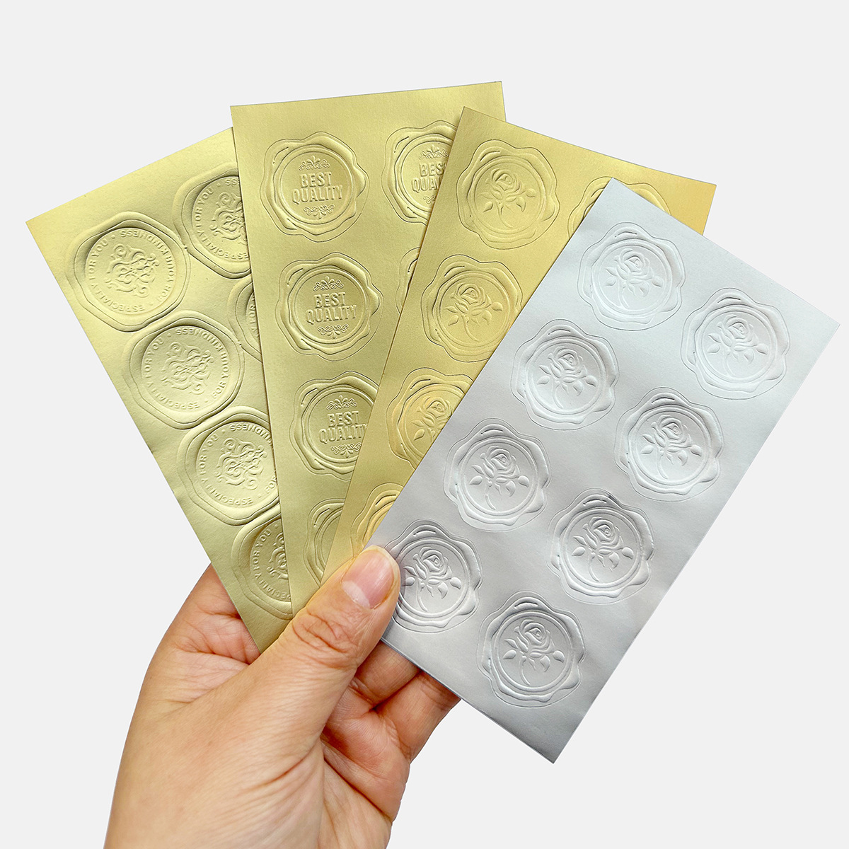 防火漆滴胶凹凸贴纸现货复古火漆印章封口贴金铝箔立体贴纸8个/张