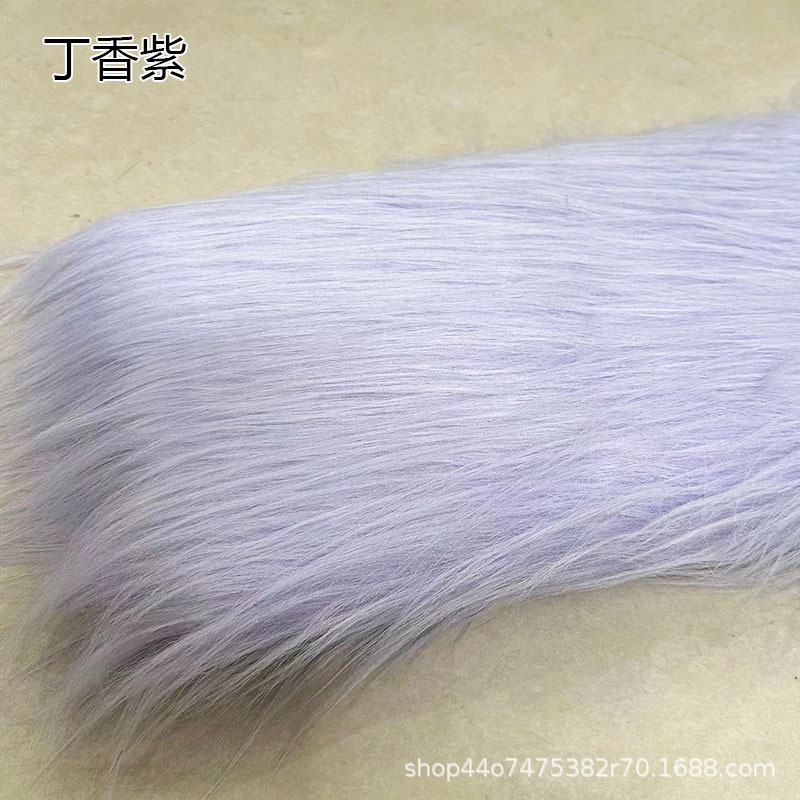 12 ''plush tela DIY caída de piel artificial de piel simulación de piel muñeca pelo bestia traje de piel larga tela de piel