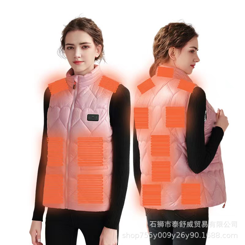 Chaleco eléctrico inteligente transfronterizo Chaleco calefactor para mujer Chaleco calefactor eléctrico elástico delgado para mujer image 8