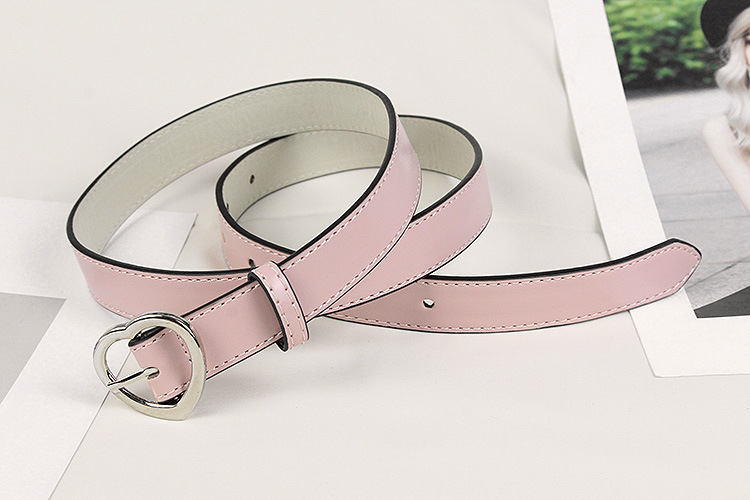 Basic Heart Shape Pu Leather Alloy Rhinestones Women's Leather Belts display picture 2