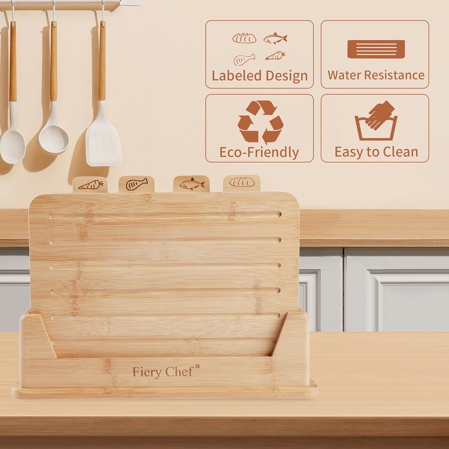 simple tablero de bambú de clasificación tablero de corte de madera sólida casera tablero de corte de frutas tablero de escritorio anti moho antibacteriano