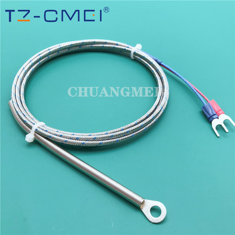 K型温度传感器耐折多股热电偶CMT-TP贴片热电偶圆孔安装J型热电偶