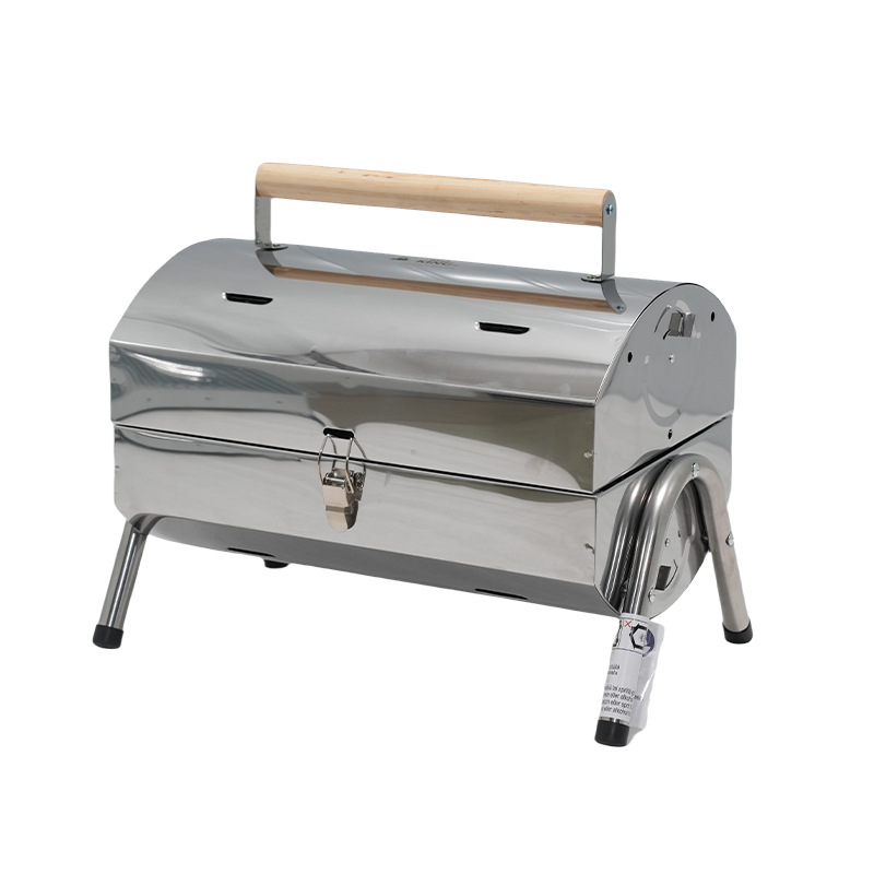 Grill de acero inoxidable doméstico de doble cara grueso grill portátil al aire libre grill de carbón plegable grill de acero inoxidable