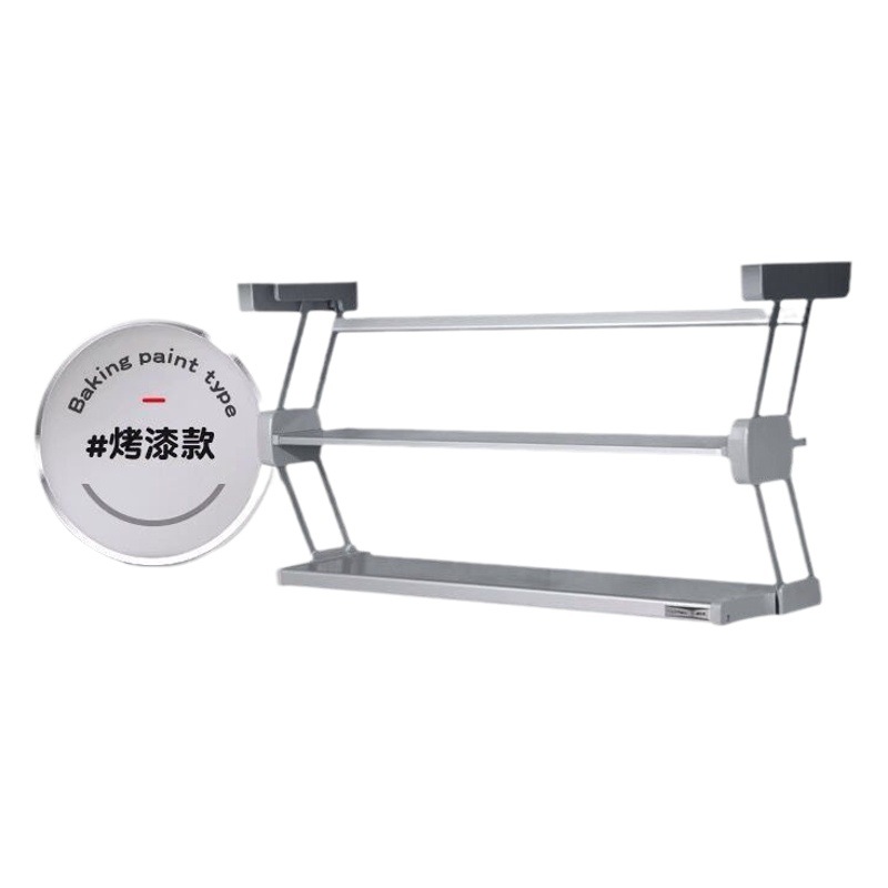 Ingredientes de cocina desplegable de doble capa plegable cesta de la cocina colgante gabinete de almacenamiento tazón plato de acero inoxidable condimento botella de almacenamiento rack