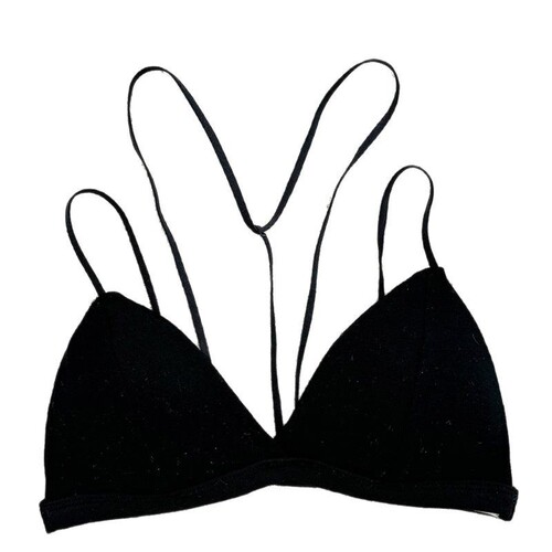 Modal French Pure Desire Neckline Triangle Bralette Straps Beauty Back Bralette Women Backless Top with Pads Camisole Summer