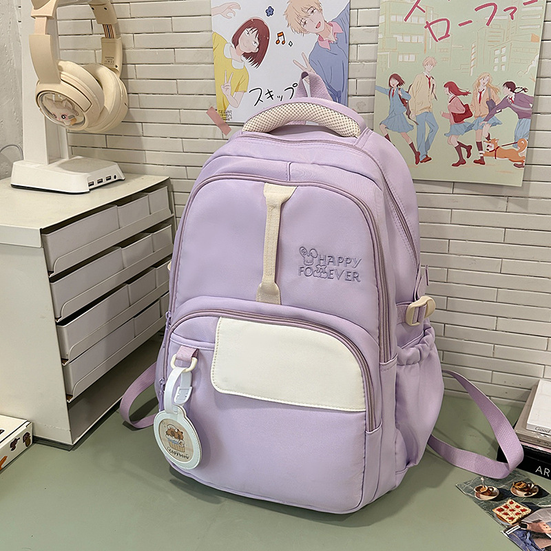Mochila escolar para estudiantes de primaria, nueva ropa ligera para mujeres, mochila para estudiantes de secundaria para niñas, mochila escolar de gran capacidad para estudiantes de secundaria en el campus